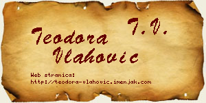 Teodora Vlahović vizit kartica